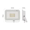 Kép 8/43 - LED reflektor SIMPO 20W, fehér, IP65, 2000 lm, természetes fehér