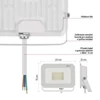 Kép 30/43 - LED reflektor SIMPO 20W, fehér, IP65, 2000 lm, természetes fehér