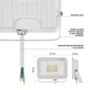 Kép 33/43 - LED reflektor SIMPO 20W, fehér, IP65, 2000 lm, természetes fehér