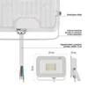 Kép 36/43 - LED reflektor SIMPO 20W, fehér, IP65, 2000 lm, természetes fehér