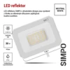Kép 8/43 - LED reflektor SIMPO 30W, fehér, IP65, 3000 lm, természetes fehér