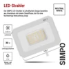 Kép 9/43 - LED reflektor SIMPO 30W, fehér, IP65, 3000 lm, természetes fehér