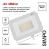 Kép 11/43 - LED reflektor SIMPO 30W, fehér, IP65, 3000 lm, természetes fehér