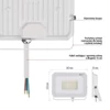 Kép 33/43 - LED reflektor SIMPO 30W, fehér, IP65, 3000 lm, természetes fehér