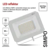 Kép 8/43 - LED reflektor SIMPO 50W, fehér, IP65, 5000 lm, természetes fehér