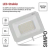 Kép 9/43 - LED reflektor SIMPO 50W, fehér, IP65, 5000 lm, természetes fehér