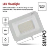 Kép 10/43 - LED reflektor SIMPO 50W, fehér, IP65, 5000 lm, természetes fehér