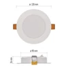 Kép 4/11 - LED süllyesztett lámpatest RUBIC, kerek, fehér, 9W, természetes fehér