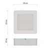 Kép 4/12 - LED felületi lámpatest RUBIC, négyzet, fehér, 9W, természetes fehér