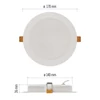 Kép 4/11 - LED süllyesztett lámpatest RUBIC, kerek, fehér, 18W, természetes fehér