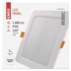 Kép 8/11 - LED süllyesztett lámpatest RUBIC, négyzet, fehér, 18W, természetes fehér