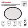 Kép 8/53 - LED felületi lámpatest FLORI fekete, fehér, 18W, semleges fehér