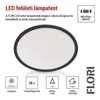 Kép 9/53 - LED felületi lámpatest FLORI fekete, fehér, 18W, semleges fehér
