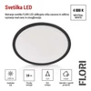 Kép 12/53 - LED felületi lámpatest FLORI fekete, fehér, 18W, semleges fehér