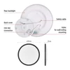 Kép 36/53 - LED felületi lámpatest FLORI fekete, fehér, 18W, semleges fehér