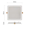 Kép 4/11 - LED süllyesztett lámpatest RUBIC, négyzet, fehér, 24W, természetes fehér
