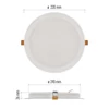Kép 4/11 - LED süllyesztett lámpatest RUBIC, kerek, fehér, 24W, természetes fehér