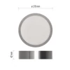 Kép 4/17 - LED felületi lámpatest NEXXO, kerek, ezüst, 12,5W, CCT