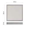 Kép 4/17 - LED felületi lámpatest NEXXO, négyzet, ezüst, 28,5W, CCT