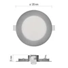 Kép 4/14 - LED süllyesztett lámpatest NEXXO, kerek, ezüst, 7W, CCT