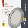 Kép 9/14 - LED süllyesztett lámpatest NEXXO, kerek, ezüst, 7W, CCT