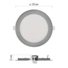 Kép 4/14 - LED süllyesztett lámpatest NEXXO, kerek, ezüst, 12W, CCT