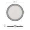 Kép 4/14 - LED süllyesztett lámpatest NEXXO, kerek, ezüst, 18W, CCT