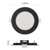 Kép 4/14 - LED süllyesztett lámpatest NEXXO, kerek, fekete, 7W, CCT