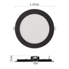 Kép 4/14 - LED süllyesztett lámpatest NEXXO, kerek, fekete, 12W, CCT