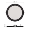 Kép 4/14 - LED süllyesztett lámpatest NEXXO, kerek, fekete, 18W, CCT