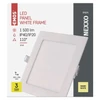 Kép 9/14 - LED süllyesztett lámpatest NEXXO, négyzet, fehér, 18W, meleg fehér