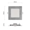 Kép 4/14 - LED süllyesztett lámpatest NEXXO, négyzet, ezüst, 7W, CCT
