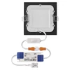 Kép 7/13 - LED süllyesztett lámpatest NEXXO, négyzet, fekete, 7W, CCT