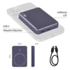 Kép 19/33 - EMOS Powerbank WI 522, 5 000 mAh, 20 W+Wireless, kék