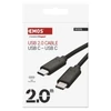 Kép 5/10 - Töltő- és adatkábel 2.0 USB-C / USB-C, 2 m, fekete