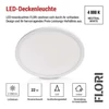 Kép 7/52 - LED felületi lámpatest FLORI kerek, fehér, 22W, semleges fehér