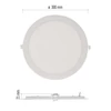 Kép 4/16 - LED süllyesztett lámpatest NEXXO, kerek, fehér, 25W, természetes fehér