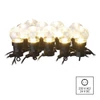 Kép 10/12 - LED fényfüzér – 10x party égő, átlátszó, 5 m, kültéri és beltéri, meleg fehér