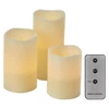 Kép 1/8 - LED dekoráció – 3x viaszgyertya, 3x 3x AAA, beltéri, vintage, távirányító