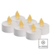 Kép 6/9 - LED dekoráció – 6x teamécses, fehér, 6x CR2032, beltéri, vintage
