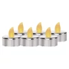 Kép 2/8 - LED dekoráció – 6x teamécses, ezüst, 6x CR2032, beltéri, vintage
