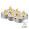 Kép 5/8 - LED dekoráció – 6x teamécses, ezüst, 6x CR2032, beltéri, vintage