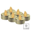Kép 6/9 - LED dekoráció – 6x teamécses, arany, 6x CR2032, beltéri, vintage