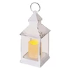 Kép 1/8 - LED dekoráció – lámpa, antik, fehér, villogó, 3x AAA, beltéri, vintage, időzítő