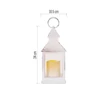Kép 8/8 - LED dekoráció – lámpa, antik, fehér, villogó, 3x AAA, beltéri, vintage, időzítő