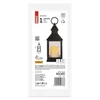 Kép 7/8 - LED dekoráció – lámpa, antik, fekete, villogó, 3x AAA, beltéri, vintage, időzítő