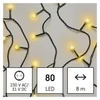 Kép 4/10 - LED karácsonyi fényfüzér, cseresznye – golyók, 8 m, kültéri és beltéri, meleg fehér, időz.