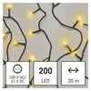 Kép 4/10 - LED karácsonyi fényfüzér, cseresznye – golyók, 20 m, kültéri és beltéri, meleg fehér, időz