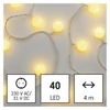 Kép 4/11 - LED fényfüzér, cseresznye – golyók 2,5 cm, 4 m, kültéri és beltéri, meleg fehér, időzítő