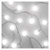 Kép 9/12 - LED fényfüzér, cseresznye – golyók 2,5 cm, 4 m, kültéri és beltéri, hideg fehér, időzítő
